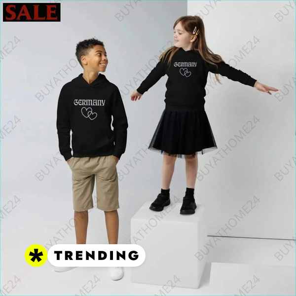 Kinder Hoodie für Jungen und Mädchen im Alter von 4 bis 12 Jahren Textildruck BUYATHOME24, T-Shirts BUYATHOME24, Hoodies BUYATHOME24, Hosen BUYATHOME24, Jacken BUYATHOME24, Schuhe BUYATHOME24