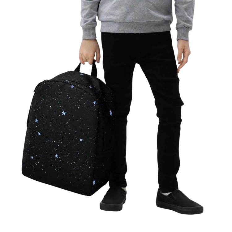 Kinder Schulrucksack von BUYATHOME24, wasserabweisend, mit 15 Zoll Laptopfach, 41x31x14 cm, für Jungen, Textildruck.