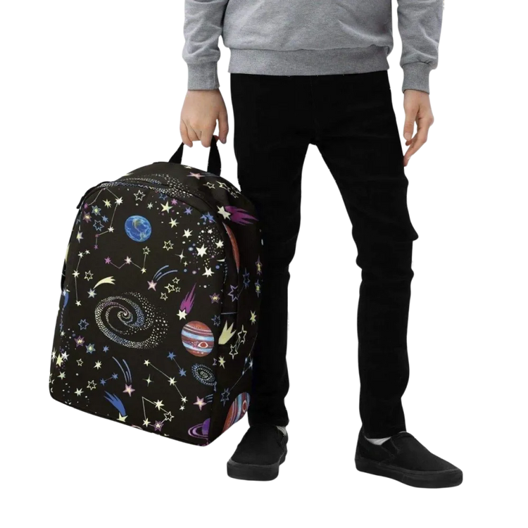 Kinder Schulrucksack von BUYATHOME24, wasserabweisend mit Laptopfach, 41 × 31 × 14 cm, für Jungen, aus Textil mit Druck.