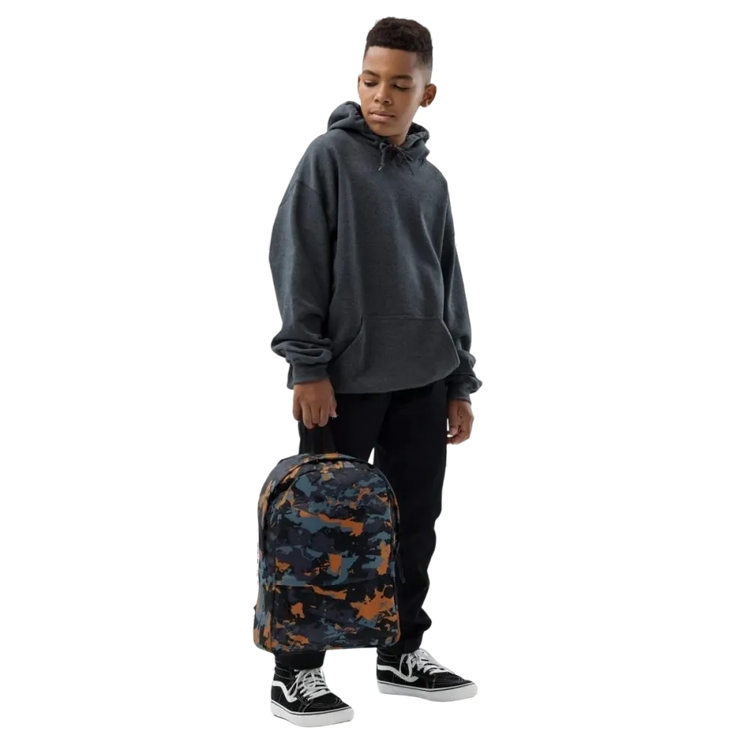 Jungen Schulrucksack von BUYATHOME24, wasserabweisend mit 15 Zoll Laptopfach, Textildruck, 42 cm hoch, ideal für die Schule