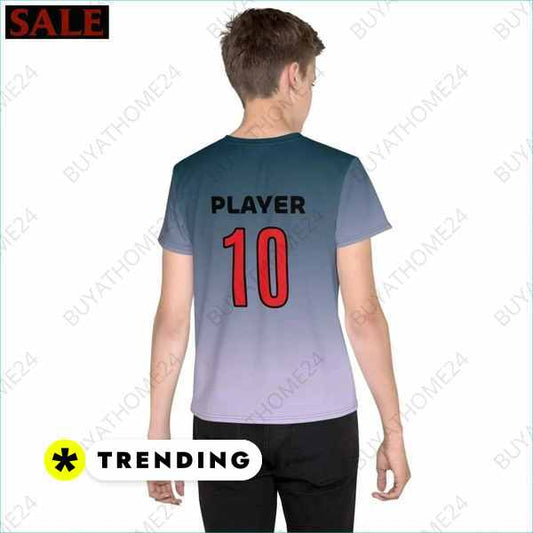 SALE % Kinder Sportshirt I Unisex Fußball T-Shirt 134 cm - 170 cm BUYATHOME24®