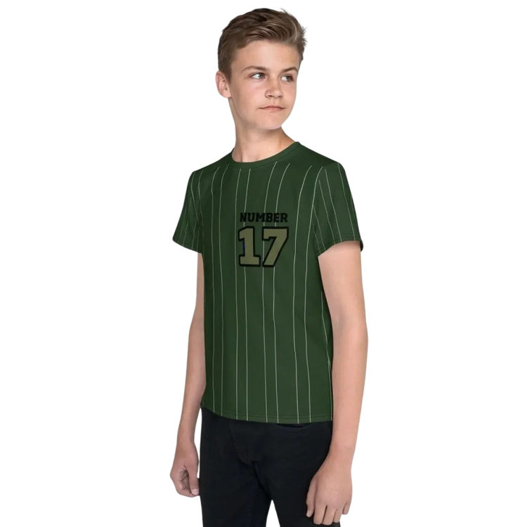 Unisex Kinder-Sportshirt, Fußball T-Shirt in Jersey, für Jungen, Größe 134-170 cm, mit Textildruck von BUYATHOME24