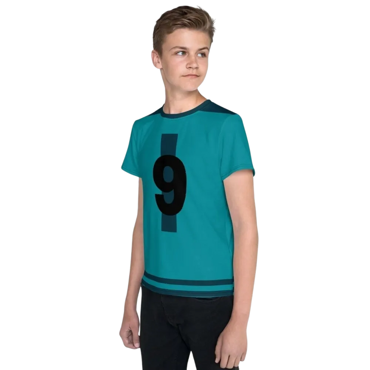 Unisex Kinder-Sportshirt mit UV-Schutz von BUYATHOME24, Fußball-Design, für Jungen, Größen 134-170 cm, bequem und atmungsaktiv