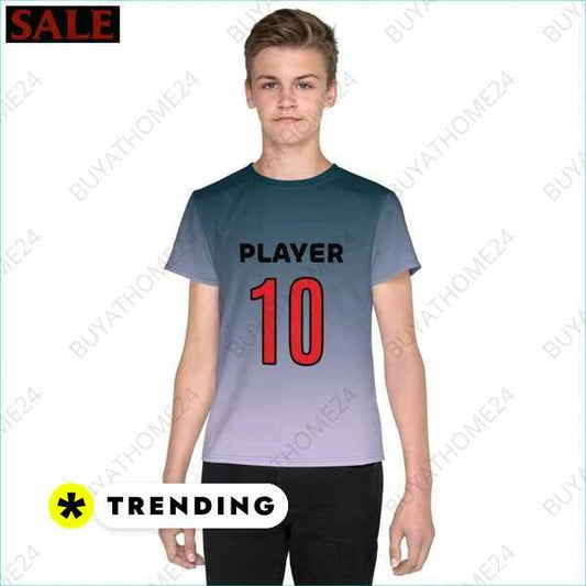 SALE % Kinder Sportshirt I Unisex Fußball T-Shirt 134 cm - 170 cm BUYATHOME24®