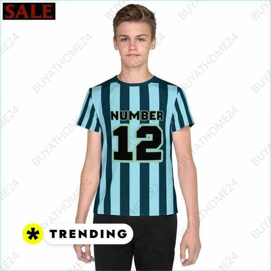 SALE % Kinder Sportshirt I Unisex Fußball T-Shirt 134 cm - 170 cm BUYATHOME24®