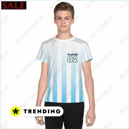 SALE % Kinder Sportshirt I Unisex Fußball T-Shirt 134 cm - 170 cm BUYATHOME24®