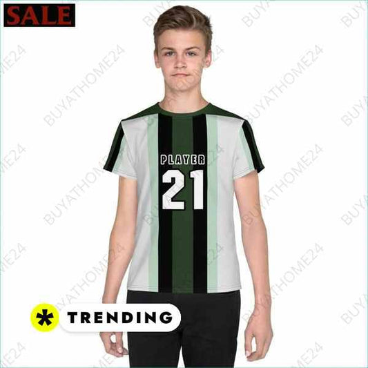 SALE % Kinder Sportshirt I Unisex Fußball T-Shirt 134 cm - 170 cm BUYATHOME24®
