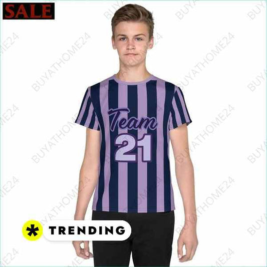 SALE % Kinder Sportshirt I Unisex Fußball T-Shirt 134 cm - 170 cm BUYATHOME24®