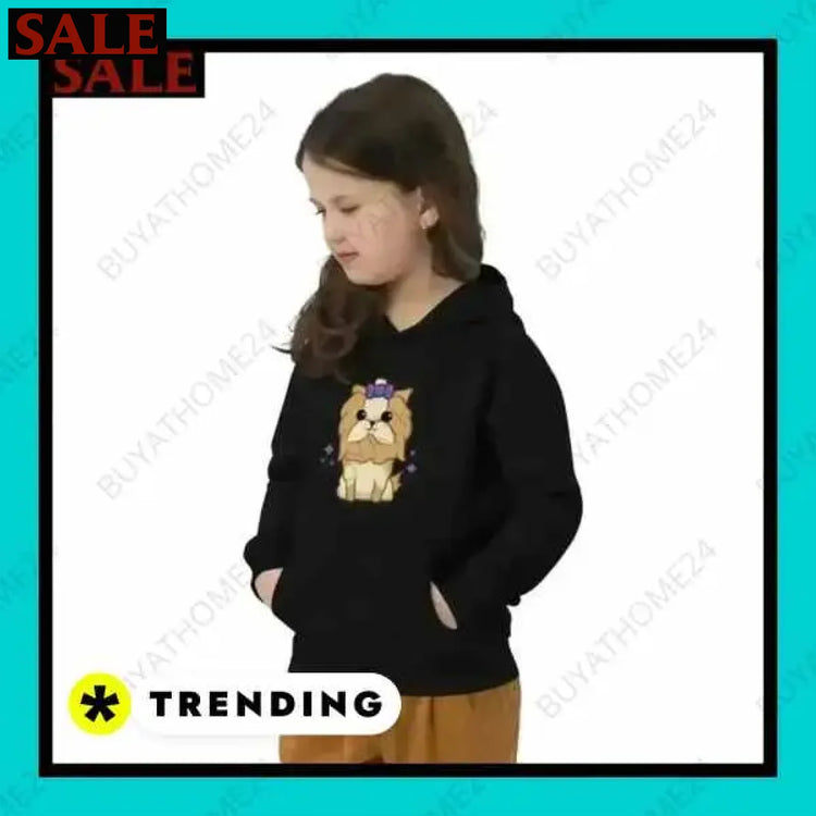 Mädchen Hoodie aus Baumwolle für Kinder von 4 bis 12 Jahren Textildruck BUYATHOME24, T-Shirts BUYATHOME24, Hoodies BUYATHOME24, Hosen BUYATHOME24, Jacken BUYATHOME24, Schuhe BUYATHOME24