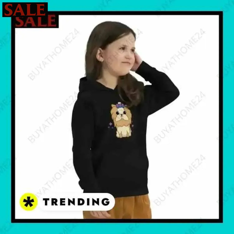 Mädchen Hoodie aus Baumwolle für Kinder von 4 bis 12 Jahren Textildruck BUYATHOME24, T-Shirts BUYATHOME24, Hoodies BUYATHOME24, Hosen BUYATHOME24, Jacken BUYATHOME24, Schuhe BUYATHOME24