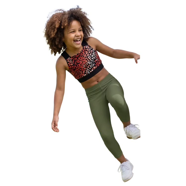 Kinder Sportleggings von BUYATHOME24 mit UV-Schutz, polyester-mix, in Größen 92-128 cm, bequeme Passform und UV-Schutz