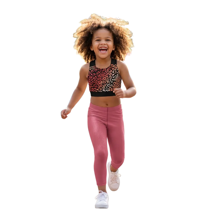 Kinder-Sportleggings mit UV-Schutz von BUYATHOME24, stretchig, in Größe 92-128 cm, kindgerechte, bequeme Sportbekleidung