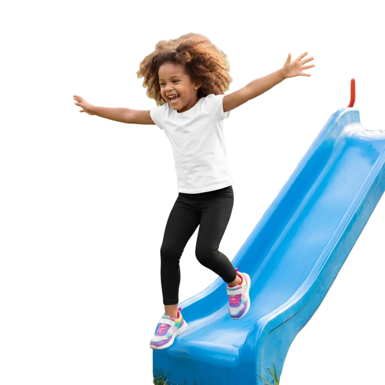 Kinder-Sportleggings mit UV-Schutz und Vier-Wege-Stretch in Blau, Größe 92-128 cm, von BUYATHOME24, sportlich und bequem.