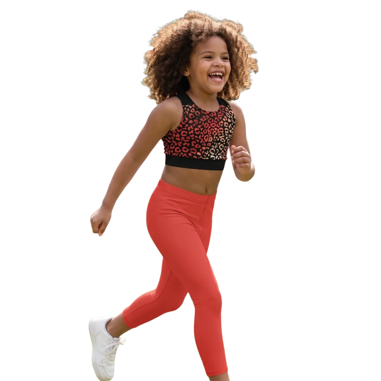 Kinder Sportleggings von BUYATHOME24 mit UV-Schutz, Vier-Wege-Stretch, in 92-128 cm, bequem und flexibel.
