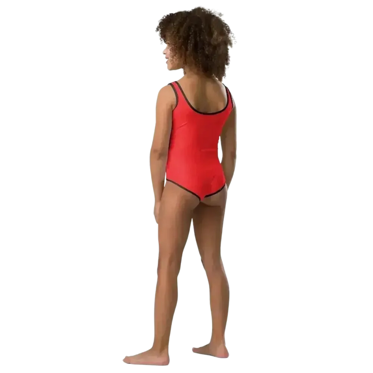Kinder Badeanzug mit UV-Schutz 40 von BUYATHOME24, Stretch, in Größe 92-128, mit buntem Textildruck, für sicheren Badespaß.