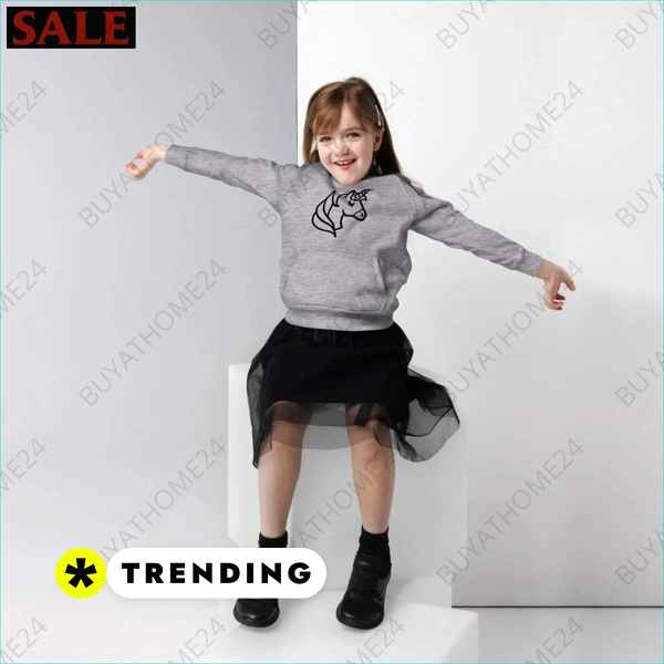Kinder Hoodie für Mädchen 4 bis 12 Jahre mit Textildruck buyathome24 Textildruck BUYATHOME24, T-Shirts BUYATHOME24, Hoodies BUYATHOME24, Hosen BUYATHOME24, Jacken BUYATHOME24, Schuhe BUYATHOME24
