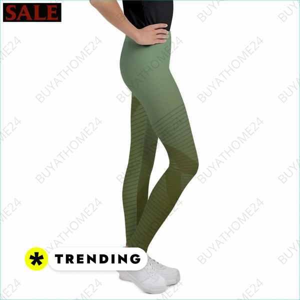 Unisex Kinder Sport-Leggings von BUYATHOME24 in 134-170 cm, UV-Schutz, angenehmer Tragekomfort, textildruck