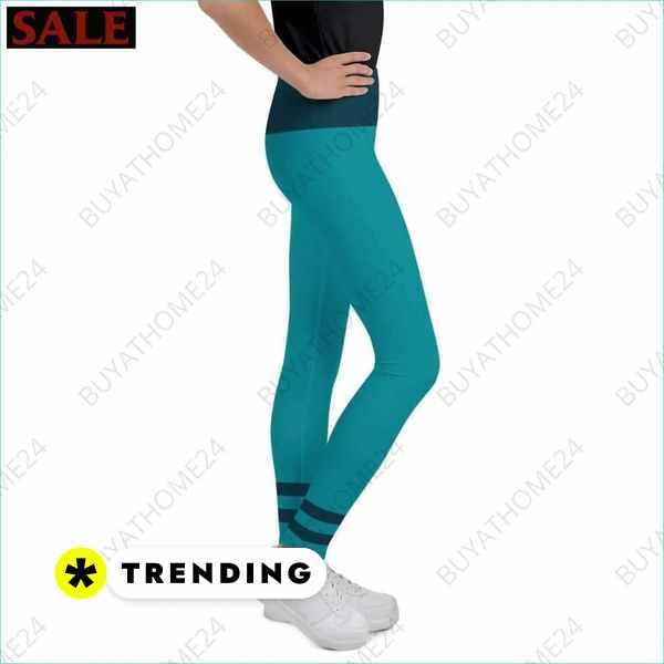 Unisex Kinder Sport-Leggings in Größe 134-170 cm mit UV-Schutz, bequemes Textildruck-Design von BUYATHOME24