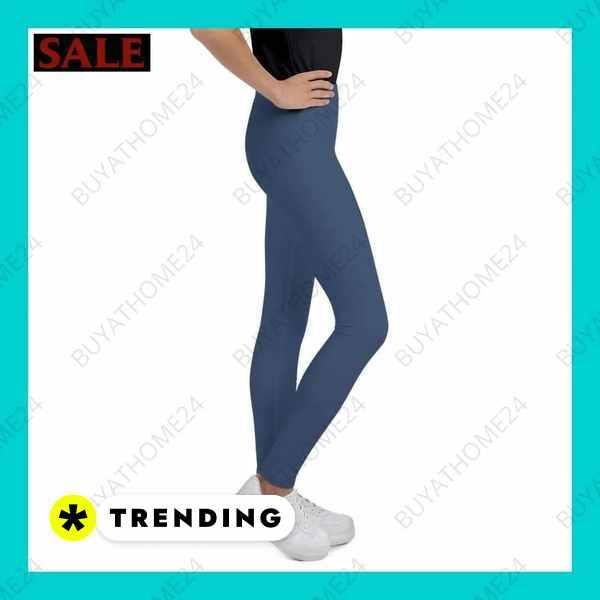 Kinder Sport-Leggings von BUYATHOME24, UV-Schutz, Vier-Wege-Stretch, für Mädchen, in 134-170 cm, mit buntem Textildruck