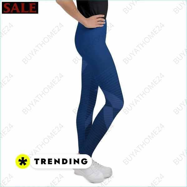 Unisex Sport-Leggings für Kinder mit UV-Schutz, 134-170 cm, aus weichem Stoff, von BUYATHOME24, auf einem Mädchen gelegt