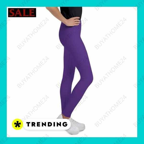 Kinder Sport-Leggings mit UV-Schutz in Größe 134-170 cm, von BUYATHOME24, mit farbigem Textildruck, für aktive Kinder