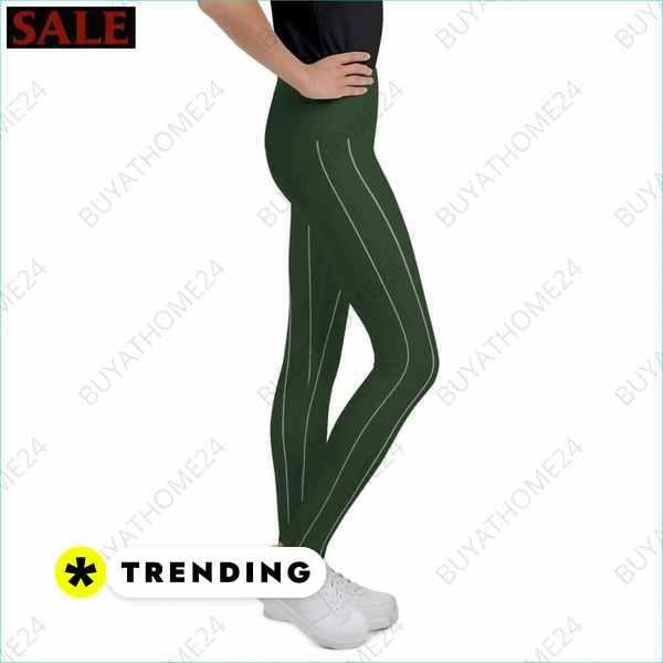 Unisex Kinder-Sporthosen Leggings mit UV-Schutz in Größe 134-170 cm, weiß mit buntem Textildruck, von BUYATHOME24