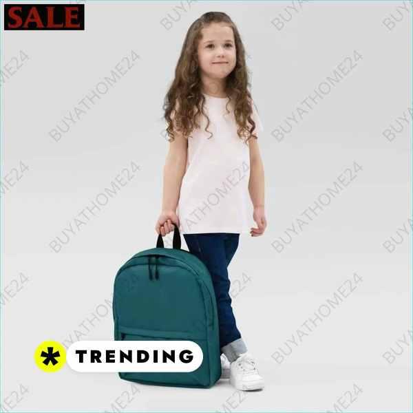 Kinder Schulrucksack von BUYATHOME24, wasserabweisend mit 15 Zoll Laptopfach, für Mädchen, 42 cm hoch, textile Optik