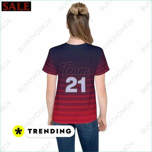 SALE % Kinder Sportshirt I Unisex Fußball T-Shirt 134 cm - 170 cm BUYATHOME24®