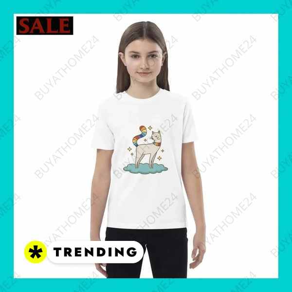 Mädchen T-Shirt 3-14 Jahre Kurzarm Baumwolle Lockerer Schnitt Textildruck BUYATHOME24, T-Shirts BUYATHOME24, Hoodies BUYATHOME24, Hosen BUYATHOME24, Jacken BUYATHOME24, Schuhe BUYATHOME24