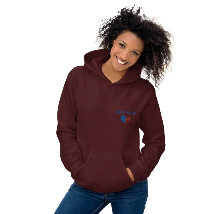 Grafik Unisex Hoodie mit New York Design, Baumwoll-Mix, in S-5XL, bequem und stylisch, von BUYATHOME24