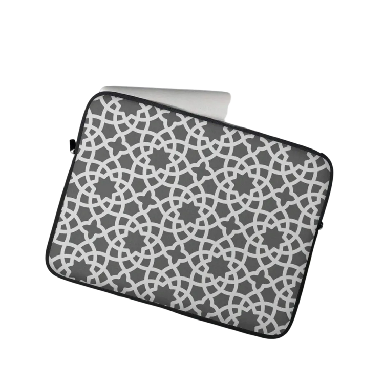 Laptoptasche aus Neopren von BUYATHOME24 für 13 und 15 Zoll, wasserfest mit Kunstfell-Innenfutter.
