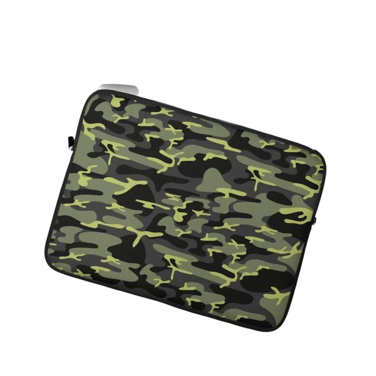Laptoptasche aus Neopren mit Kunstfell-Futter für MacBook, passend für 13 und 15 Zoll, in stilvollem Design von BUYATHOME24