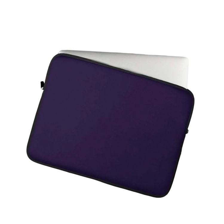 Neopren-Laptoptasche für MacBook und iPad, 13 und 15 Zoll, mit Kunstfellfutter, in Schwarz mit Druckmuster, von BUYATHOME24