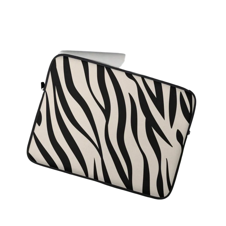 Laptoptasche aus Neopren mit Kunstfell-Innenfutter für MacBook, 13 und 15 Zoll, von BUYATHOME24, weiches Design