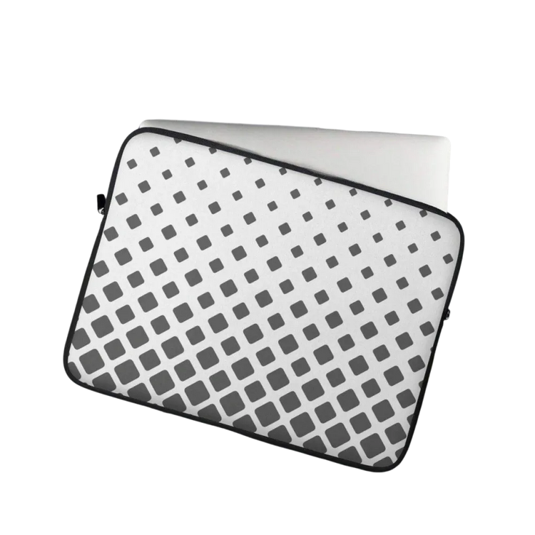 Wasserfeste Laptoptasche von BUYATHOME24 aus Neopren mit Kunstfell-Innenfutter für 13 und 15 Zoll Notebooks.