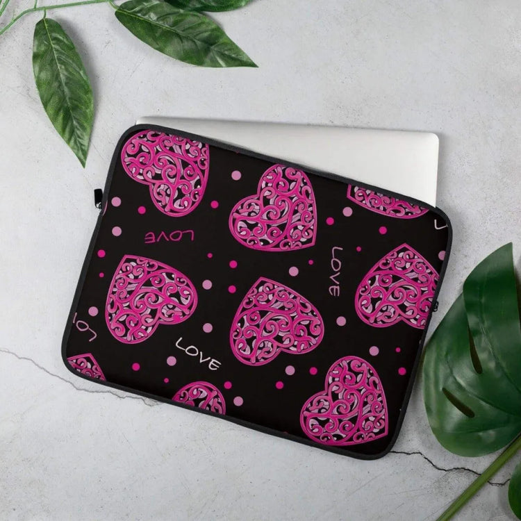 Laptoptasche aus Neopren für 13 und 15 Zoll, mit Kunstfell-Innenfutter, bedruckbar, von BUYATHOME24
