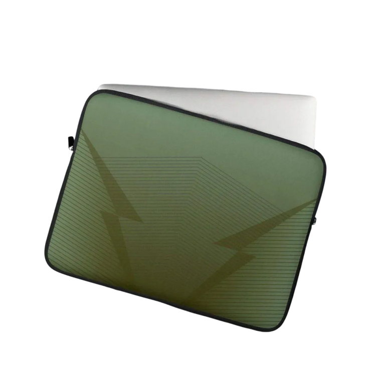 Laptoptasche aus Neopren mit Kunstfell-Innenfutter für 13 und 15 Zoll, bedruckbar, von BUYATHOME24.
