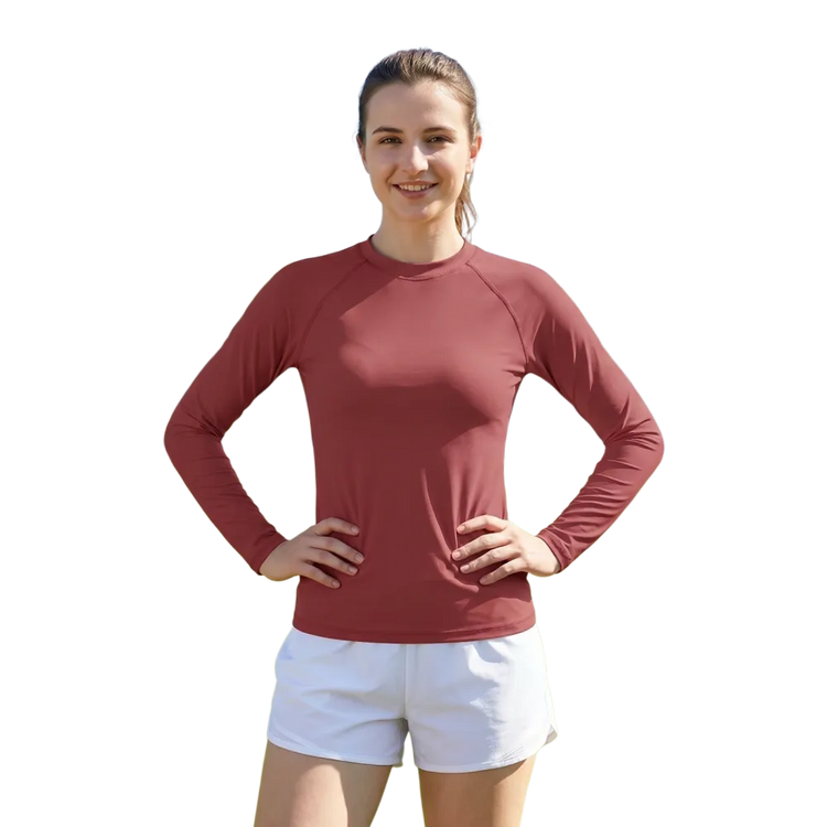 Unisex Kinder Langarm Sportshirt von BUYATHOME24 mit UV-Schutz, in Größen 134-170 cm, blaues Funktions-T-Shirt für sportliche Aktivitäten