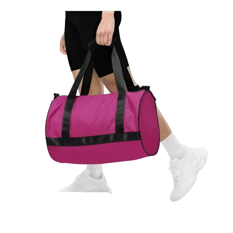 Runde Sporttasche und Trainingstasche von BUYATHOME24, vielseitige Dufflebag für aktive Menschen, aus Textilmaterial gefertigt