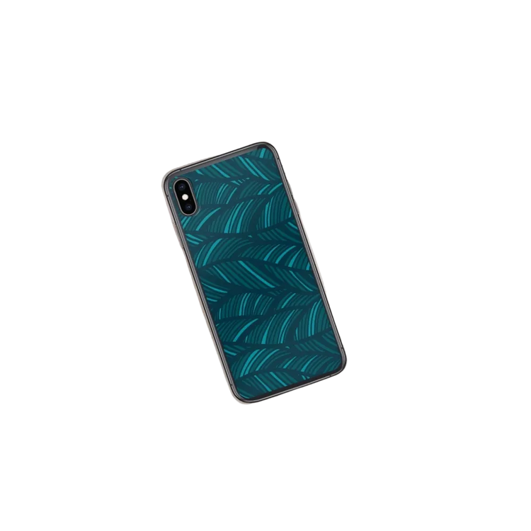 Robuste Apple iPhone Handyhülle aus Polycarbonat und TPU, kompatibel mit kabellosem Laden, in schwarzer Farbe.