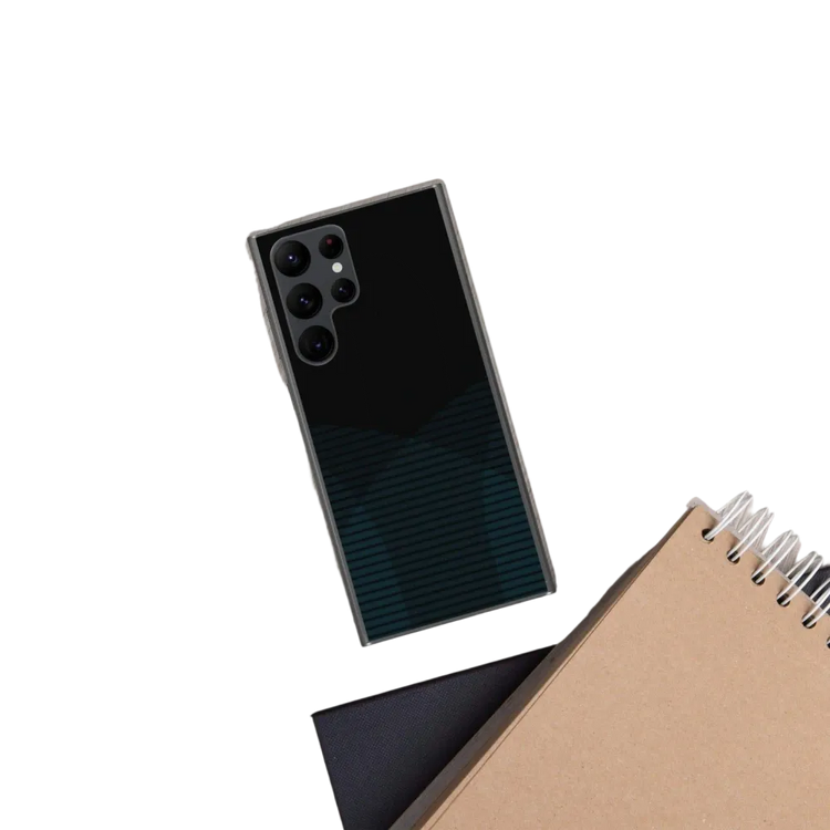 Robuste Samsung Galaxy Handyhülle aus Polycarbonat, stoßfest, passend für Galaxy S10 bis S22 Ultra, in Schwarz.