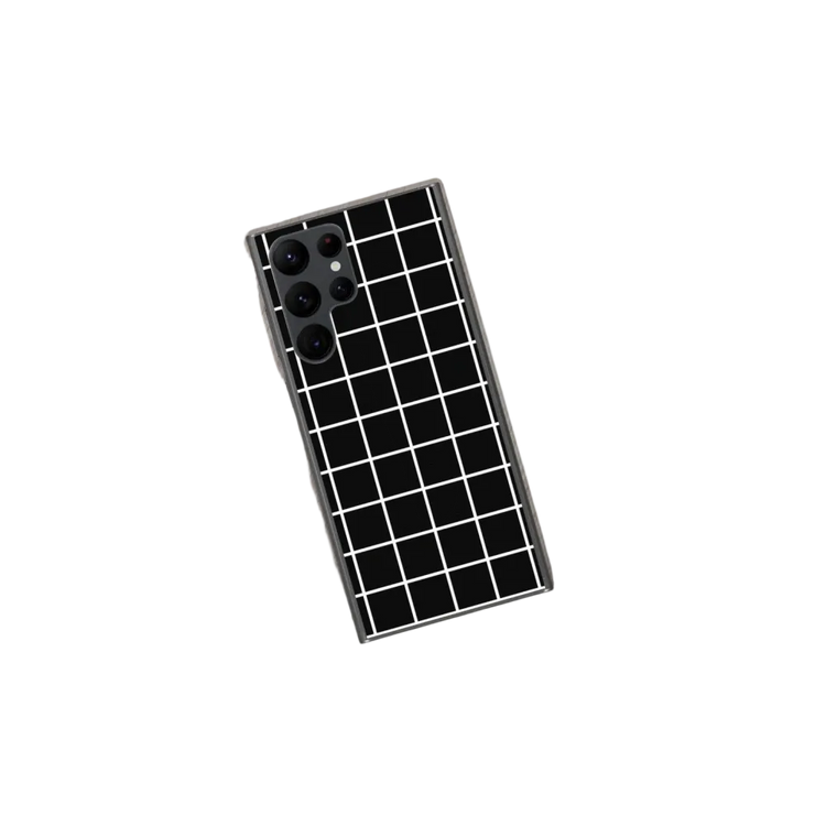 Robuste Samsung Galaxy Handyhülle aus Polycarbonat in Schwarz, stoßfest und passgenau für Galaxy S10 bis S22 Ultra.