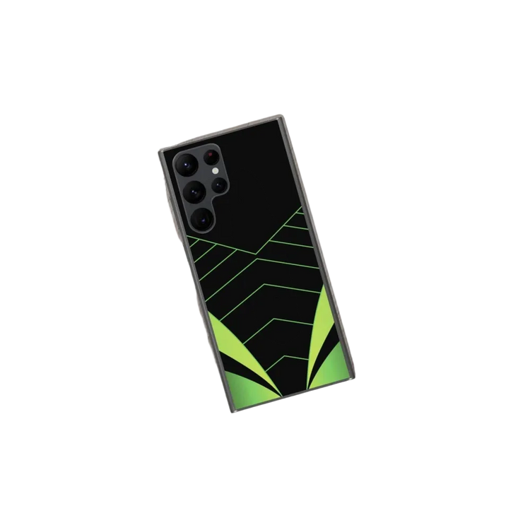 Transparente Samsung Galaxy Handyhülle aus Polycarbonat und TPU von BUYATHOME24 für Galaxy S10 bis S22 Ultra, zeigt das Smartphone.