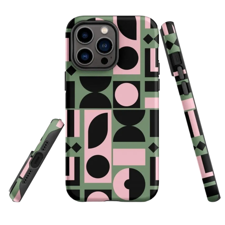 Robuste iPhone Snapcase von BUYATHOME24 in mattem Design, kompatibel mit iPhone 11 bis 14 Pro Max, mit Induktivladung.