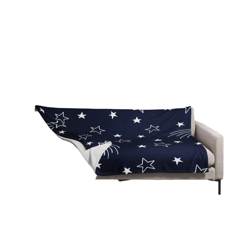 Hypoallergene Kuscheldecke 125x150cm aus Polyester von BUYATHOME24, weiche Sofadecke für gemütliche Abende.