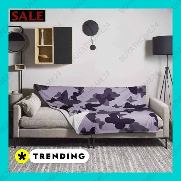 Hypoallergene Polyester-Sofadecke 125x150cm von BUYATHOME24, weiche Kuscheldecke für gemütliche Stunden, textildruck.