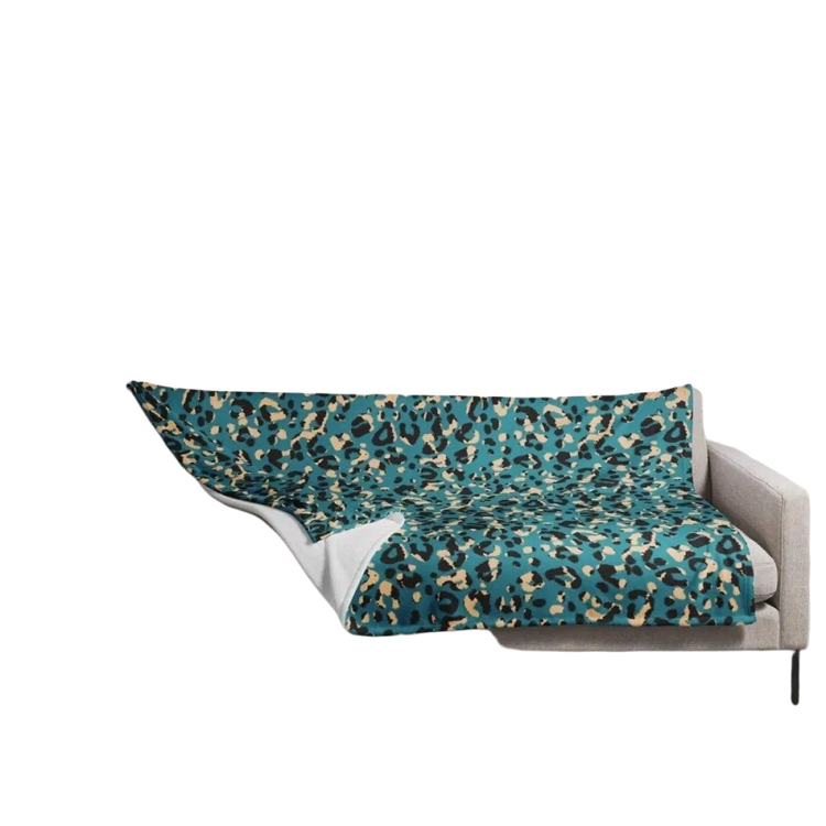 Hypoallergene Polyester-Kuscheldecke 125x150cm, weiche Sofadecke mit Textildruck in neutralen Farben, bequem und hautfreundlich
