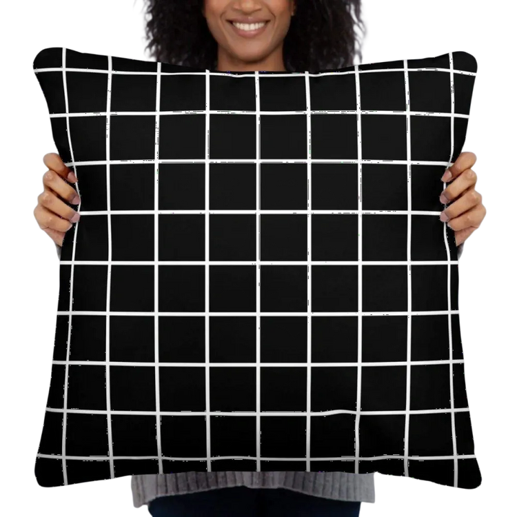 Handgenähtes, waschbares Deko-Kissen aus Polyester von BUYATHOME24, ideal für Sofa oder Bett, mit bedruckbarem Stoff.