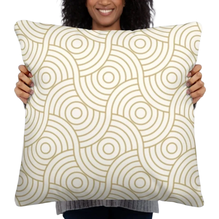 Kissen von BUYATHOME24, weiches Polyester Sofakissen mit Reißverschluss, 45 cm, Textildruck in modernen Designs