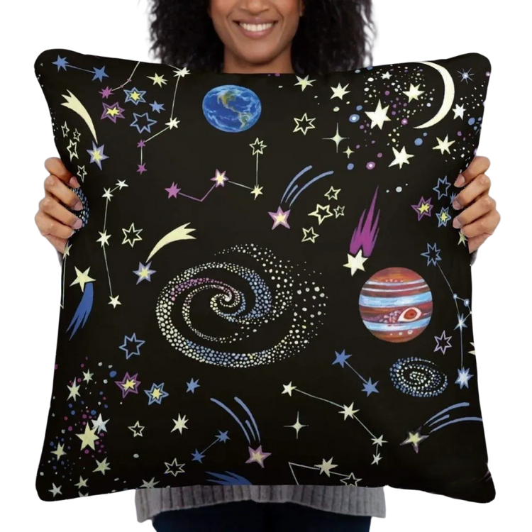 Kuscheliges Sofakissen aus Polyester mit Reißverschluss, bedruckbar, 45 cm, von BUYATHOME24, ideal für Sofa oder Bett.